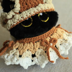 زينات عيد الميلاد المحبوكة باليد والكروشيه ، والقبعات المحبوكة ، والأوشحة العصرية مثالية لاستخدام القطط والكلاب - Product Image 2