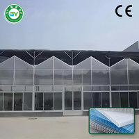 Klimaatbestendige polycarbonaat kas-kit met ventilatie-, koel- en irrigatiesystemen