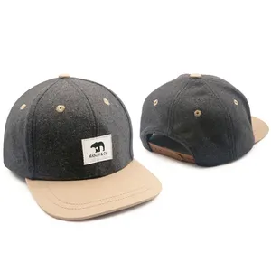 Melton kumaş erkek bebek bebek güneş şapkası Toddler Snapback kapaklar çocuklar için