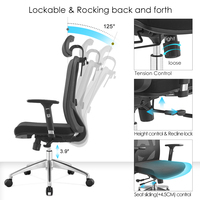 Chaise de bureau ergonomique à dossier haut en maille pour dirigeants, vente en gros Foshan