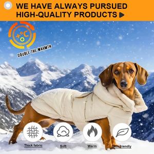 Chaqueta de Lujo de Invierno para <span class=keywords><strong>Perro</strong></span> para Todo Clima Abrigo Acolchado <span class=keywords><strong>Impermeable</strong></span> para Mascota para <span class=keywords><strong>Perro</strong></span> <span class=keywords><strong>Salchicha</strong></span> Teckel Dachshund de Poliéster - Product Image 4