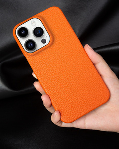 Custodia per telefono in vera pelle per <span class=keywords><strong>iPhone</strong></span> 15 Samsung Galaxy S23 Ultra S22 Plus S21 Cover posteriore del telefono cellulare - Product Image 1