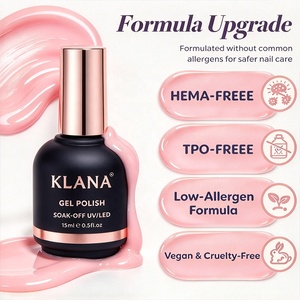 KLANA Hot Product 15ml UV Gel Nail Polish 60 Colors <b>Nude</b> Pink Luxury Vegan Non Toxic Semi-transparent Gel Polish for Salon Use - Product Image 4