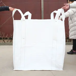 Sac en plastique tissé industriel de 1 à 2 tonnes, sac de conteneur carré en plastique PP tout neuf, sacs de 1 à 2 tonnes