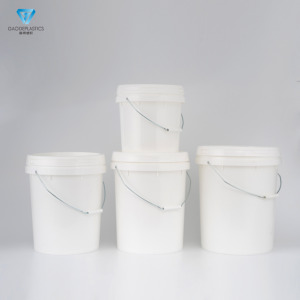 Seau à peinture en PP blanc durable de 25 L avec poignée en métal, seau en plastique pour <span class=keywords><strong>essence</strong></span>, huile, eau - Product Image 6