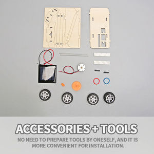 Tự làm mini bằng gỗ năng lượng mặt trời xe thí nghiệm khoa học Kit trẻ em Đồ chơi giáo dục - Product Image 6