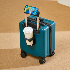 Valise de <span class=keywords><strong>Cabine</strong></span> Tendance 14 Pouces, <span class=keywords><strong>Bagage</strong></span> à Main Compact, <span class=keywords><strong>1</strong></span> Pièce, Vente <span class=keywords><strong>en</strong></span> Gros, <span class=keywords><strong>en</strong></span> PC et ABS, 40*30*20, avec Porte-Gobelet - Product Image 5