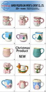 Mug en céramique de Noël en forme de bonhomme de neige 3D personnalisé en gros, OEM ODM, <span class=keywords><strong>tasse</strong></span> à café mignonne pour les fêtes, pour boissons chaudes, cadeau, vaisselle d'hiver - Product Image 2