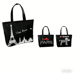 Sac fourre-tout en <span class=keywords><strong>toile</strong></span> moyen, style dessin animé, motif personnage à bâtonnets, sac à bandoulière simple, sac à main sous le bras, sac de shopping, vente en gros - Product Image 3