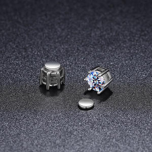 6,5mm 1ct arriamond vs agnet 925 Sterling ililver ooissanite arren ar tutuds - Product Image 1