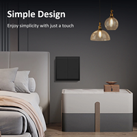 Interrupteur mural MVAVA moderne avec panneau tactile, durable, 10A, texture mate, ports USB, bouton veilleuse, prises standard UK/EU