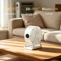 Projecteur portable résistant à la poussière avec moteur optique scellé, projecteur LCD type grande roue pour cinéma maison, films en extérieur et jeux vidéo