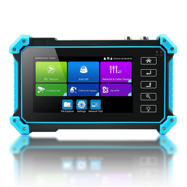 8MP 6 in 1 AHD CVI TVI CVBS CCTV Camera Tester, IPC-5200 Plus 8MP HD Display Video Monitor IPS Touch Screen IP Camera Tester