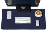 Moderne, élégant, double face, écologique, tapis de bureau rectangulaire en cuir PU, imperméable et souple pour ordinateur portable, couverture de table