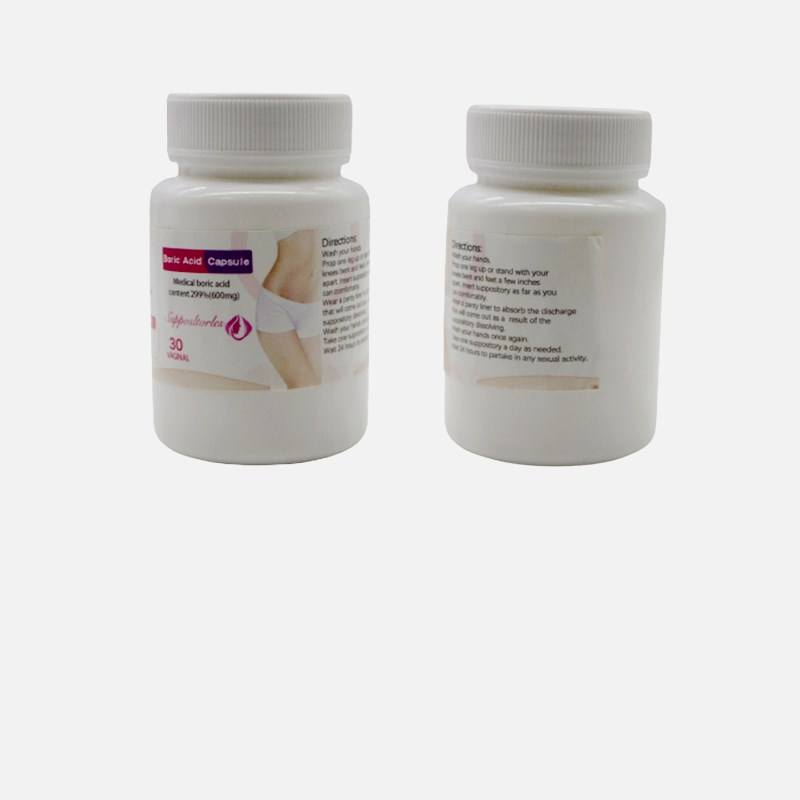 Capsules d'acide borique de couleur blanche