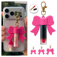 Baume à lèvres en silicone personnalisé Geedyn, brillant à lèvres, porte-clés en silicone, porte-clés, étui portable pour cadeaux
