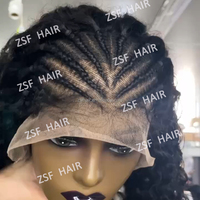 Perruque tressée à la main en cheveux humains 100% naturels, avec dentelle HD 13x6, pré-épilée, sans nœuds, pré-tressée, sans colle - Vente en gros
