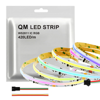 Tira de LED COB de Colores, Tira de LED Digital DMX WS2812 WS2811 2812B Pixel RGBIC Direccionable WS2812B
