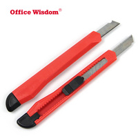 Cutter utilitaire 9 mm personnalisé à faible MOQ avec logo, lame rétractable, pour cadeau promotionnel, couteaux d'art avec lame à rupture sécurisée