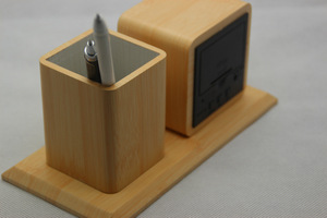 Bằng gỗ nhiệt độ kỹ thuật số Nhiệt kế Chủ bút đồng hồ báo thức cho món quà & khuyến mãi với giá rẻ nhất - Product Image 5