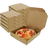Kotak kemasan bermerek murah kustom 12 inci 16 inci 18 inci kertas Kraft bahan bergelombang pizza