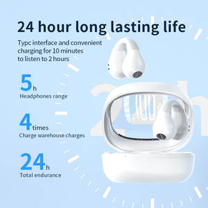 Chất lượng cao jr01 mở tai Clip-on Tai nghe xương dẫn Tai nghe BT 5.4 hiển thị kỹ thuật số Pin chỉ số ows Earbuds - Product Image 6