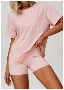 Maglietta da ginnastica sportiva Yoga estiva da 2025 nuove da <span class=keywords><strong>donna</strong></span> in cotone a maniche corte Casual Oversize Oversize da <span class=keywords><strong>donna</strong></span> - Product Image 6