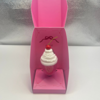 Boîte à gâteaux pliable avec doublure intérieure, fenêtre en option, logo personnalisable et impression couleur