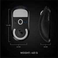 Logitech G Pro X Mouse Gaming nirkabel, Mouse Gaming sangat ringan dengan Hero 25K Sensor Esports