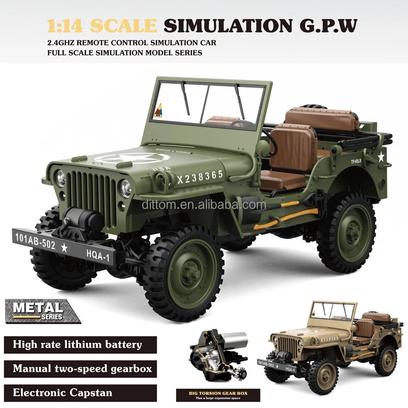 HG4-58 1/14 G.P.W Simulation Military Car - RC off Road Vehicle