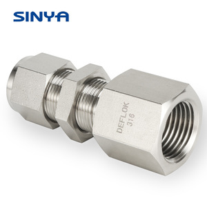 Compression à deux viroles un raccord Raccords à double virole à compression de <span class=keywords><strong>1</strong></span> pouce Marques de raccords hydrauliques à virole en acier inoxydable - Product Image 6