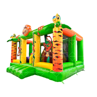 Maison gonflable de rebond de ville d'amusement et château plein d'entrain inspiré par parc d'attractions combiné de toboggan aquatique pour le jeu extérieur