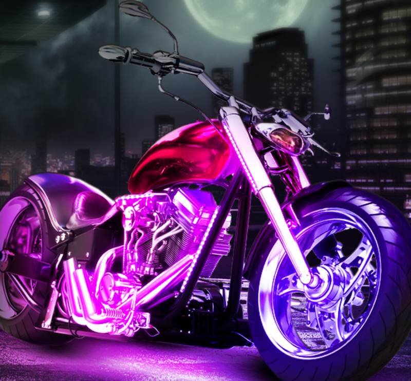 Wireless Blue Tooth Motorcycle LED Neon