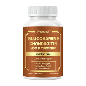 Fabricant de compléments alimentaires certifié CGMP Rosebest, comprimés de glucosamine <span class=keywords><strong>et</strong></span> de chondroïtine personnalisés avec MSM pour les os <span class=keywords><strong>et</strong></span> les articulations - Product Image 1