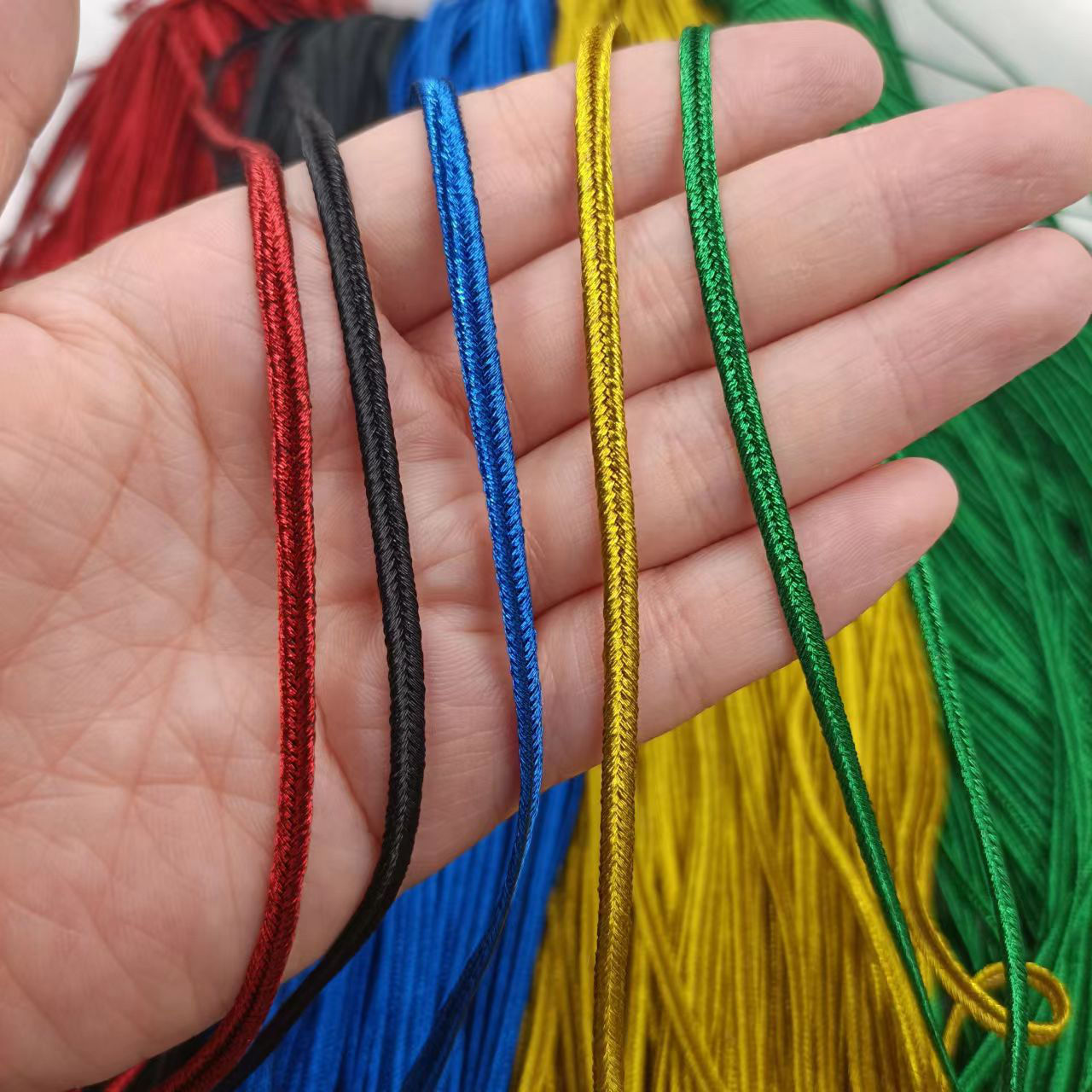Оптовая продажа 3 мм плоский металлический шнур Soutache золотой серебряный плетеный шнур Soutache отделка ювелирные изделия шнуры