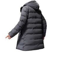Manteau long chaud épais pour homme, coupe ajustée décontractée, parka à capuche pour homme, veste longue rembourrée en coton uni pour l'hiver