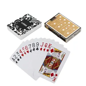 Biểu tượng tùy chỉnh in ấn PVC nhựa không thấm nước Holographic Poker thẻ chơi với hộp