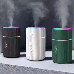 Mini humidificador de aire ultrasónico de 220ML, difusor USB de luz romántica, purificador de aire para coche, fabricante de niebla aromática con lámpara LED para el hogar