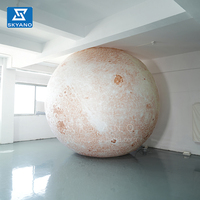 Planète lunaire gonflable de 4m pour la décoration gonflable sur le thème de l'espace extra-atmosphérique