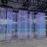 Chaîne d'éclairage de fil d'imagerie 3D 360 degrés RGB Concept projet Led Point matrice Pixel scène décoration lumière DMX