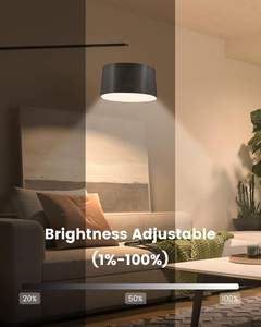 Paquete de 2 bombillas inteligentes <span class=keywords><strong>Yeelight</strong></span> W3 120V 8W luz blanca Mijia App compatible con dispositivo inteligente para el hogar con interfaz E26 Material plástico - Product Image 2