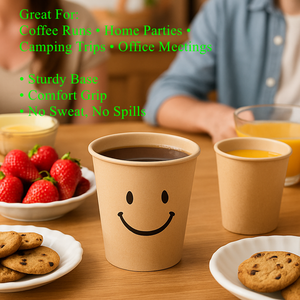 Wholesale Factory 12 8 oz Hot <strong>Cups</strong> Coffee Shops Office Takeaway Heat Resistant <strong>Custom</strong> <strong>Paper</strong> Drinking <strong>Cups</strong> - Product Image 2