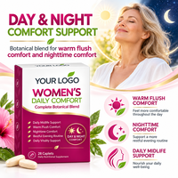 Complément alimentaire à base de plantes pour femmes, formule personnalisée, en gélules, à marque privée OEM, pour une nutrition quotidienne, vente en gros directe usine