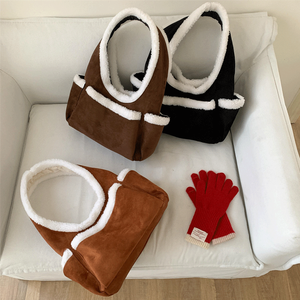 Customized Women's Fashion Trendy Handbag Women's Handbag Suede Women's Shoulder Bag - Product Image 1