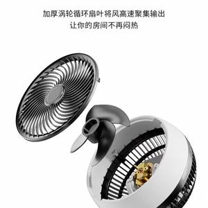 Ventilador de Circulación de Aire Inteligente de 13/17.9 Pulgadas, Ventilador Eléctrico Oscilante de Pie para Hogar, Oficina, Dormitorio, Color Blanco Albaricoque - Product Image 4