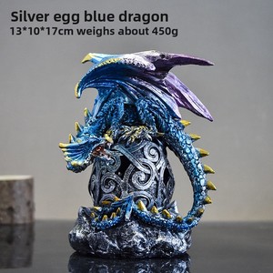 Ornement en résine Dragon Magique de l'Année du Dragon, Dragon de Lave Thème <span class=keywords><strong>Game</strong></span> <span class=keywords><strong>of</strong></span> <span class=keywords><strong>Thrones</strong></span>, Création Semi-Artisanale Halloween, Style Européen et Américain - Product Image 4