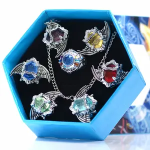 Katekyo Hitman Reborn Accessories - Set of Seven Rings and Necklace