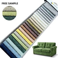 Tissu d'ameublement aspect lin teint en fil 100 % polyester 210~400 g/m² pour canapé, vente chaude usine 2026