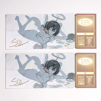 Billet en papier épais avec impression personnalisée et signet UV en feuille d'or pour la publicité