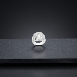 Anillo de Plata 925 con Diseño de Ondas y Burbujas Estilo Bohemio para Mujer - Product Image 3